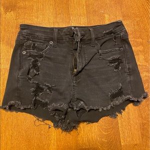 AE Black Jean Shorts